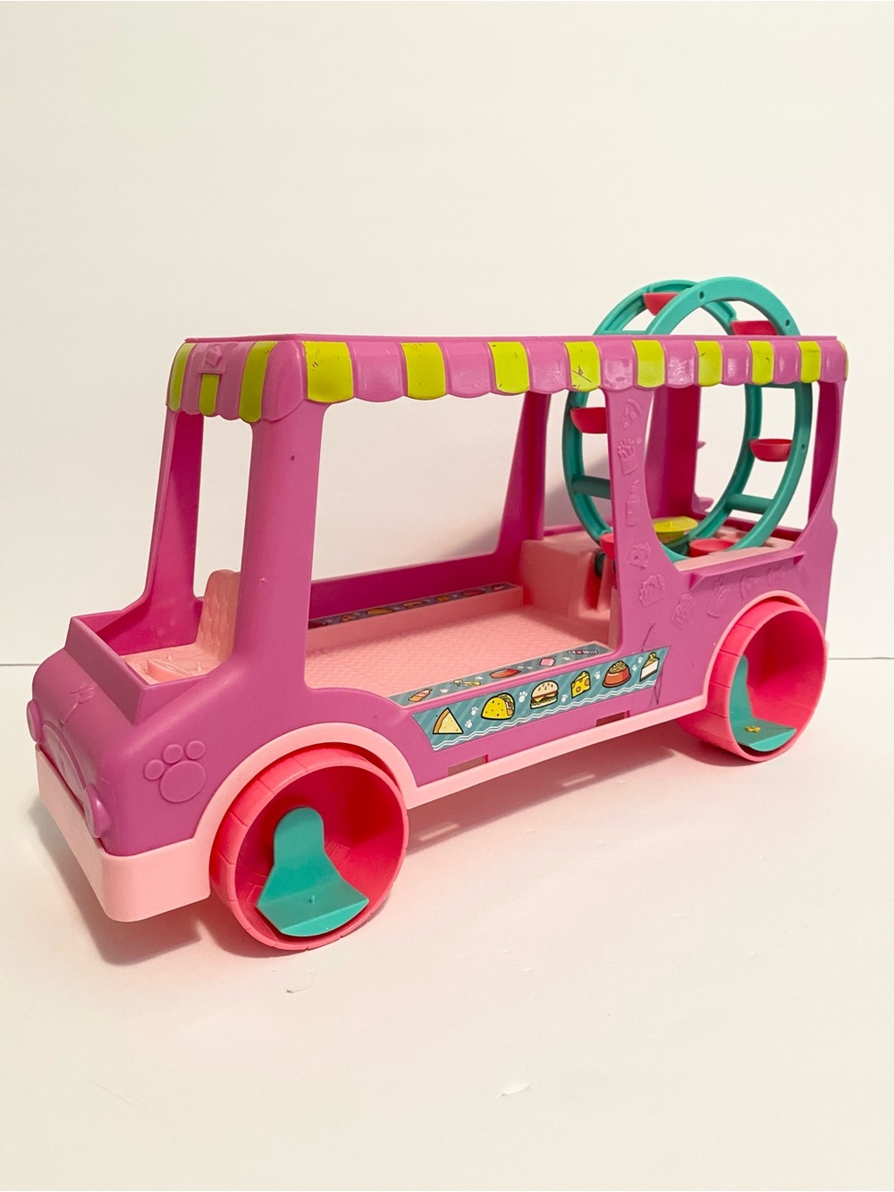 Hasbro Littlest Pet Shop LPS Treats Food Truck 2017 Pink Wheel NO Accessories